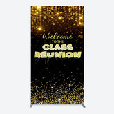 Aperturee - Aperturee Glitter Gold Class Reunion Anniversary Rectangle Backdrop